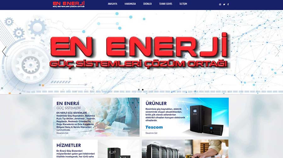 En Enerji - Web Sitesi