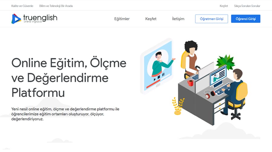 Trabzon niversitesi Online ngilizce Platformu - Web Sitesi