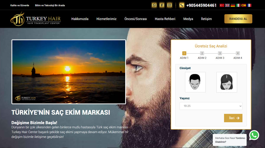 Turkey Hair Center - Web Sitesi